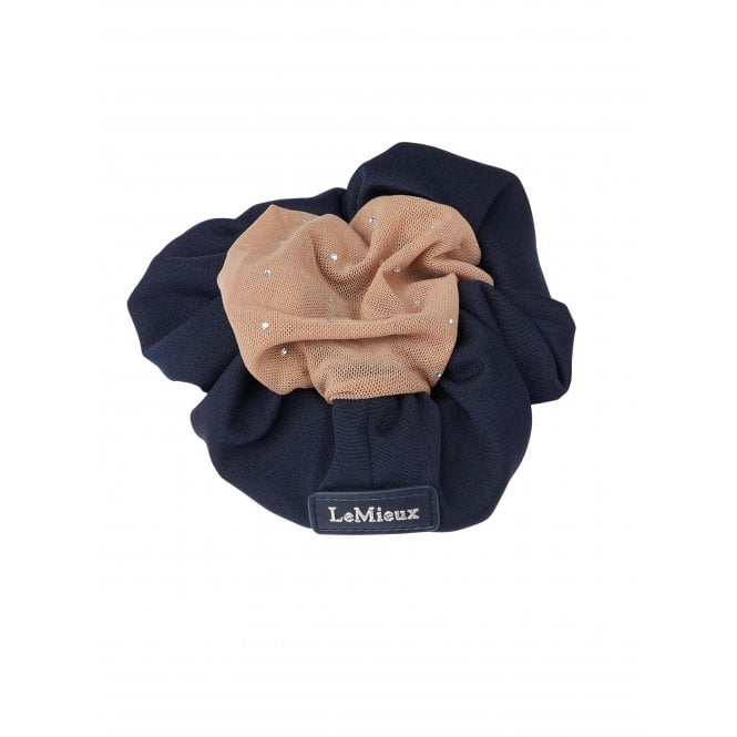 LeMieux  Scrunchie with Crystal Hair Net - Navy/Blonde