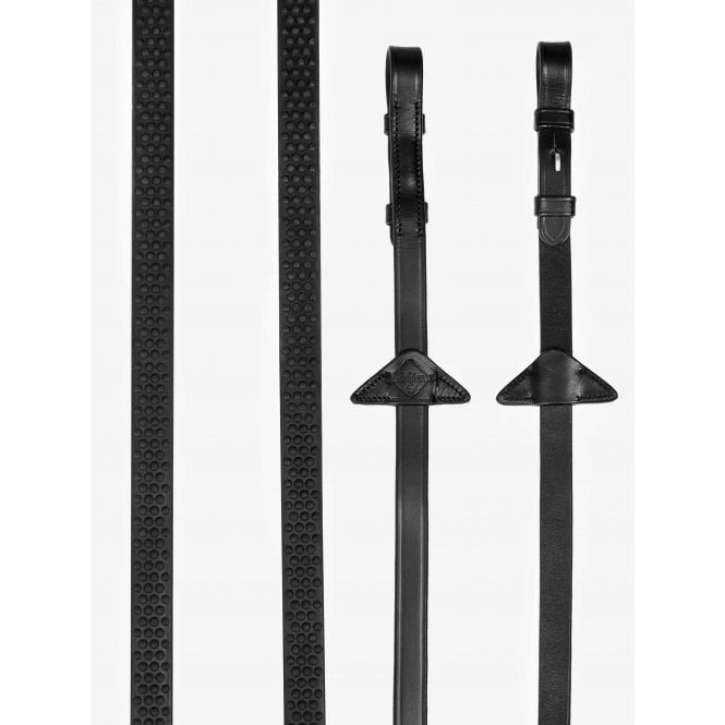 LeMieux  Soft Rubber Reins - Black/Black
