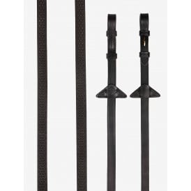 LeMieux Soft Rubber Reins - Brown/Brown