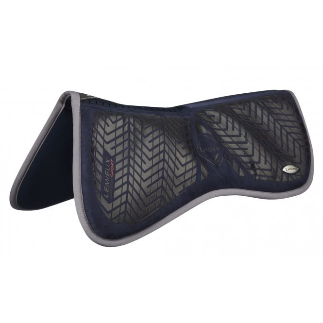 LeMieux  Sports Grip Memory Foam Half Pad - Navy Blue