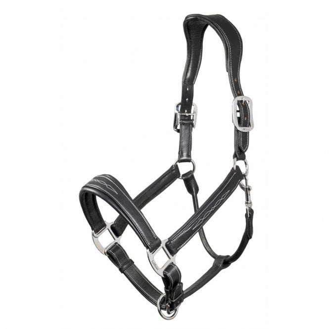 LeMieux  Stitched Leather Headcollar - Black