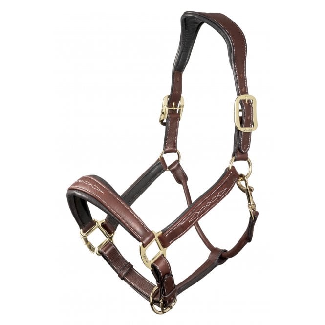 LeMieux  Stitched Leather Headcollar - Brown