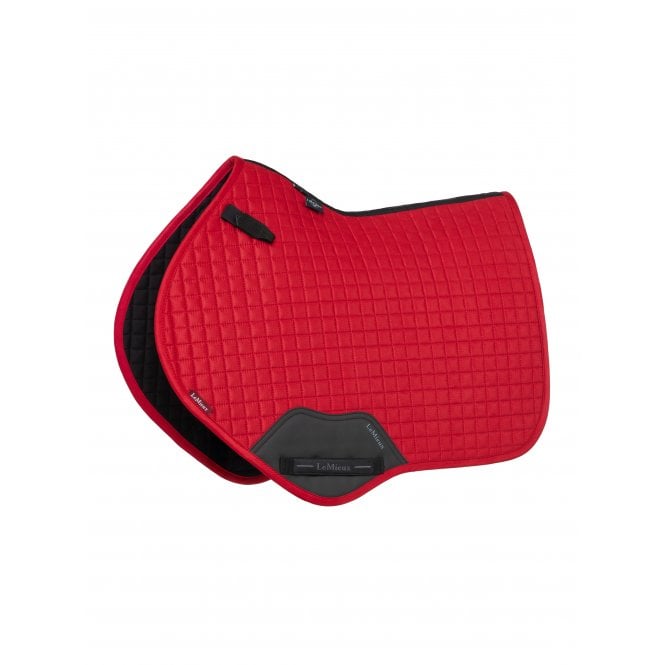 LeMieux  Suede Close Contact Square Saddlepad - Chilli Red