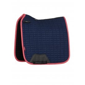 LeMieux Suede Dressage Square - Navy/Cranberry