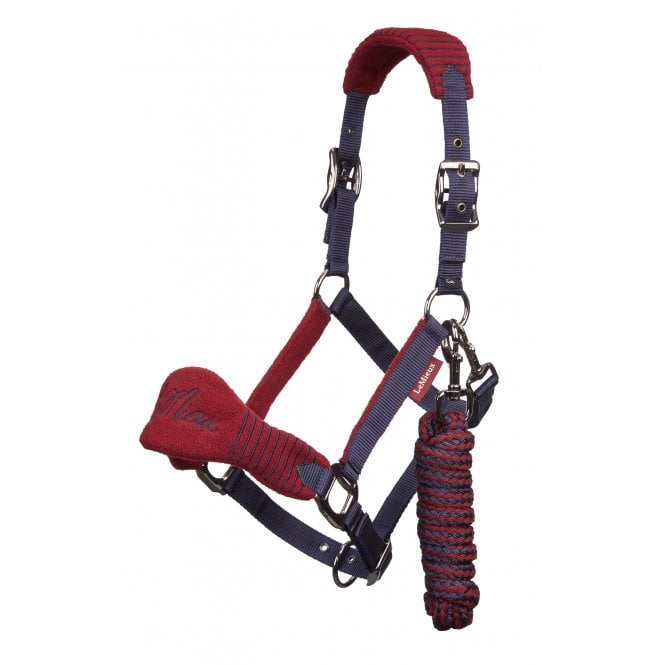 LeMieux  Vogue Headcollar & Leadrope - Burgundy/Navy
