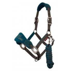 LeMieux Vogue Headcollar & Leadrope - Peacock/Grey