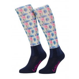 LeMieux Womens Footsie Socks - Flamingo