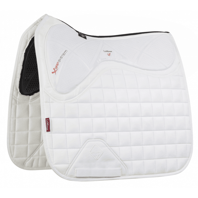LeMieux  X-Grip Twin Sided Full Size Dressage Square Pad - White