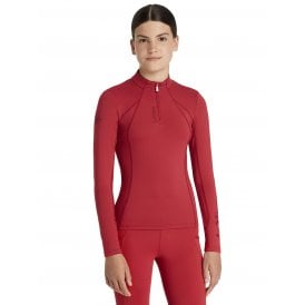 LeMieux Young Rider Classique Childrens Long Sleeve Base Layer - Chilli Red