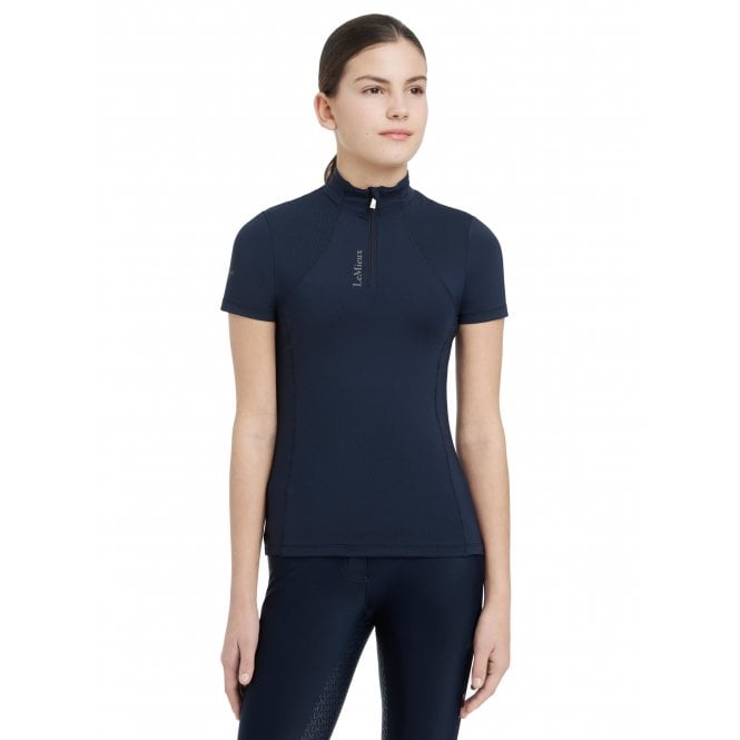 LeMieux  Young Rider Classique Childrens Short Sleeve Base Layer - Navy Blue