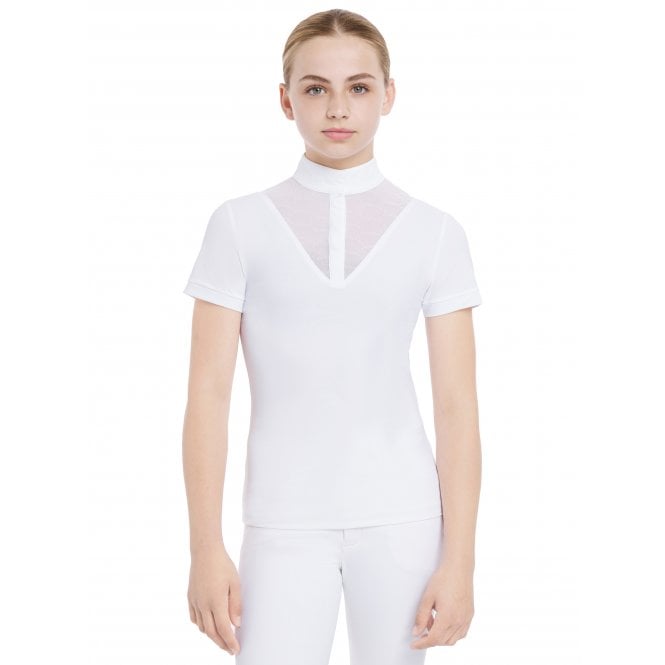 LeMieux  Young Rider Eva Childrens Short Sleeve Show Shirt - White