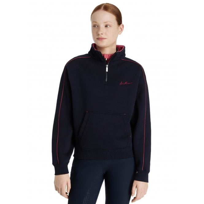 LeMieux  Young Rider Kate Childrens Quarter Zip Sweat - Navy/Cranberry