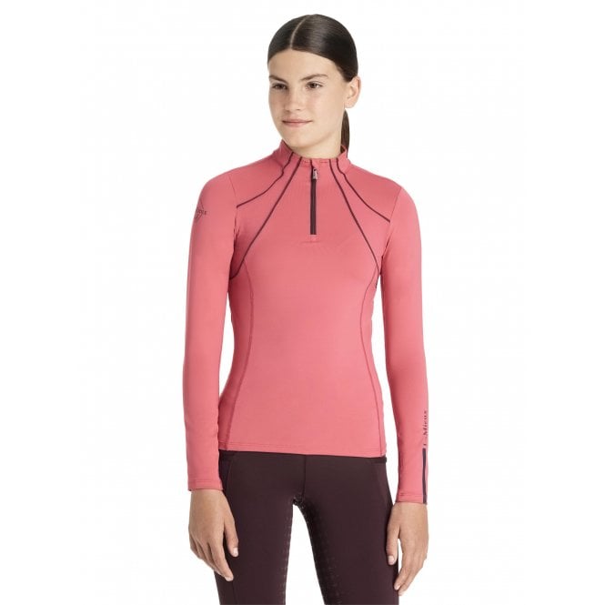 LeMieux  Young Rider Mia Mesh Childrens Base Layer - Cranberry