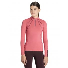 LeMieux Young Rider Mia Mesh Childrens Base Layer - Cranberry