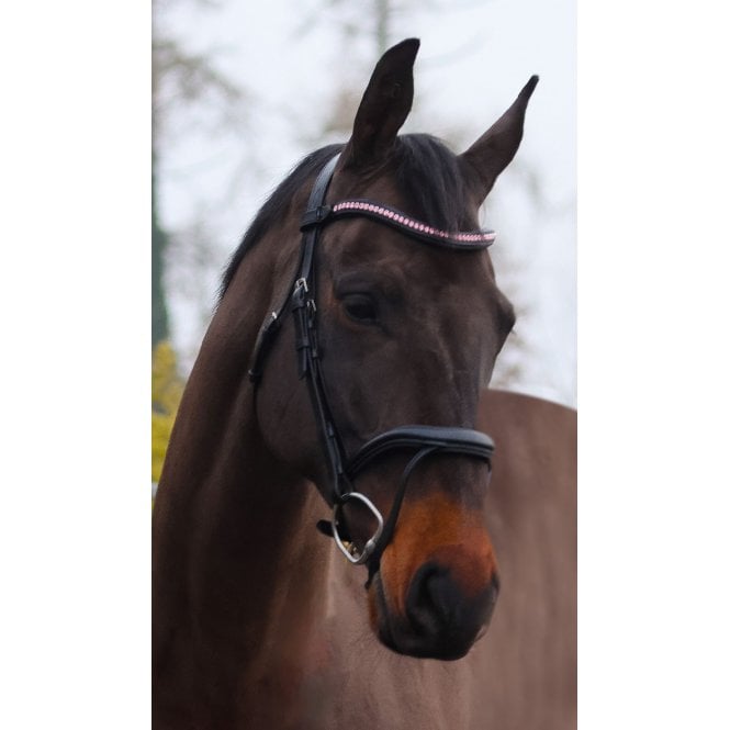 Mackey  Sparkle Browband - Baby Pink Black