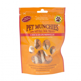 Pet Munchies Chicken & Rawhide Dumbbells 80gm