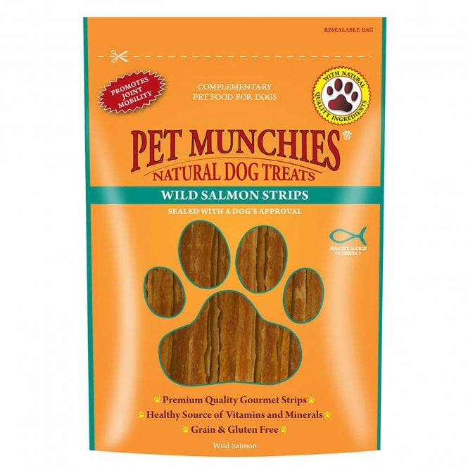 Pet Munchies  Wild Salmon Strips 80g