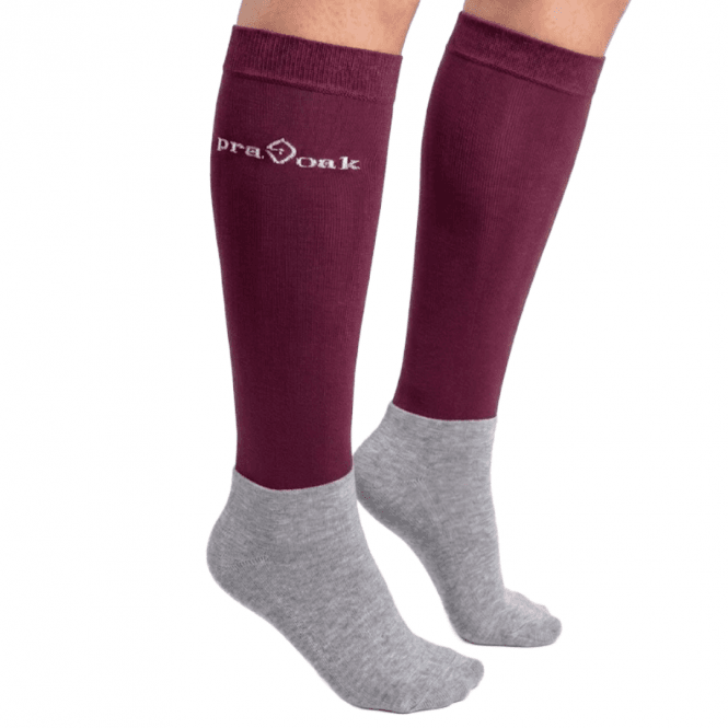 Pravoak  Equestrian Knee High Socks - Burgundy