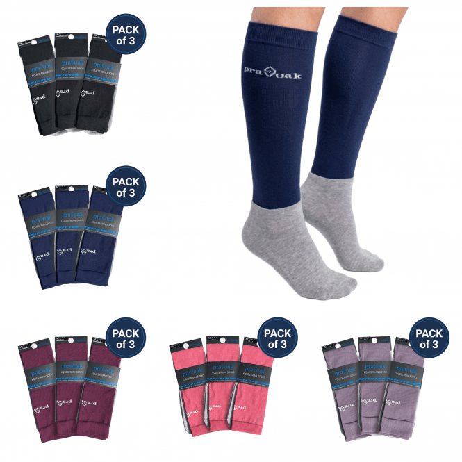 Pravoak  Equestrian Knee High Socks - Pack Of 3