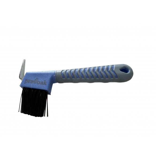 Pravoak  Plastic Hoof Pick Brush - Blue