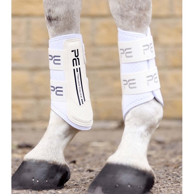 Premier Equine  Air Velox Single Locking Brushing Boots - White