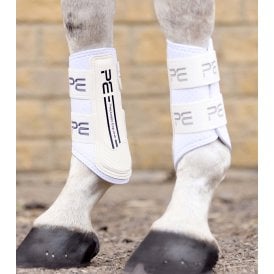 Premier Equine Air Velox Single Locking Brushing Boots - White