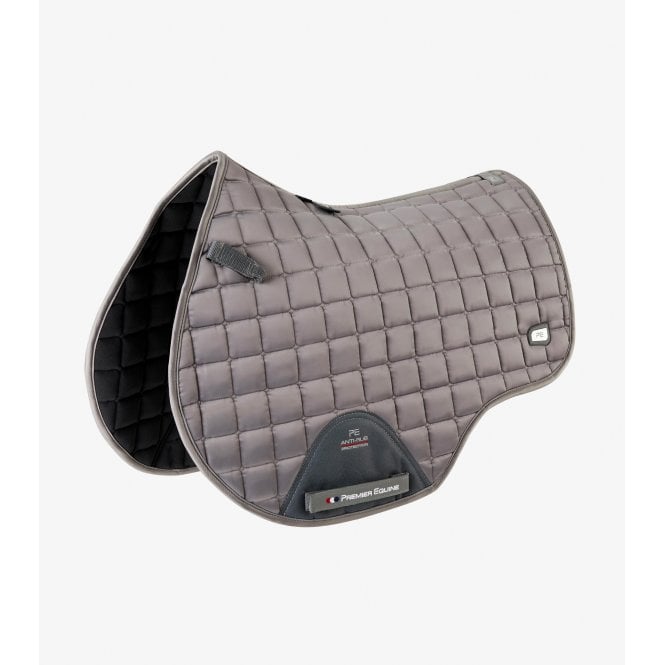 Premier Equine  Alberta Close Contact Full Size Satin GP/Jump Square - Grey