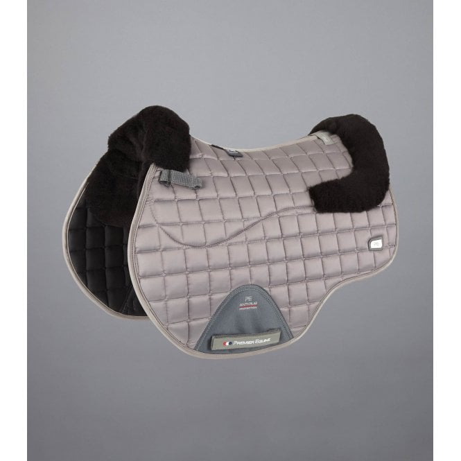 Premier Equine  Atlantis CC Satin Wool GP Full Size Jump Square - Grey/Black