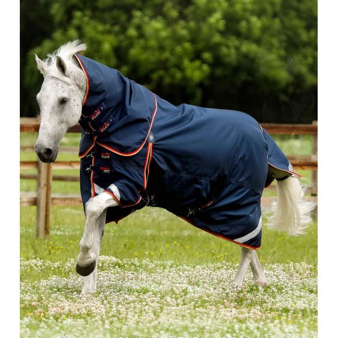 Premier Equine  Buster Zero Turnout Rug with Classic Neck Cover - Navy Blue
