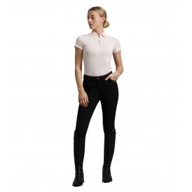 Premier Equine Delta Womens Full Seat Gel Competition Riding Breeches - Black
