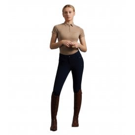 Premier Equine Delta Womens Full Seat Gel Competition Riding Breeches - Navy Blue