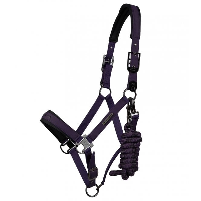 Premier Equine  Duco Padded Head Collar with Lead Rope - Grape