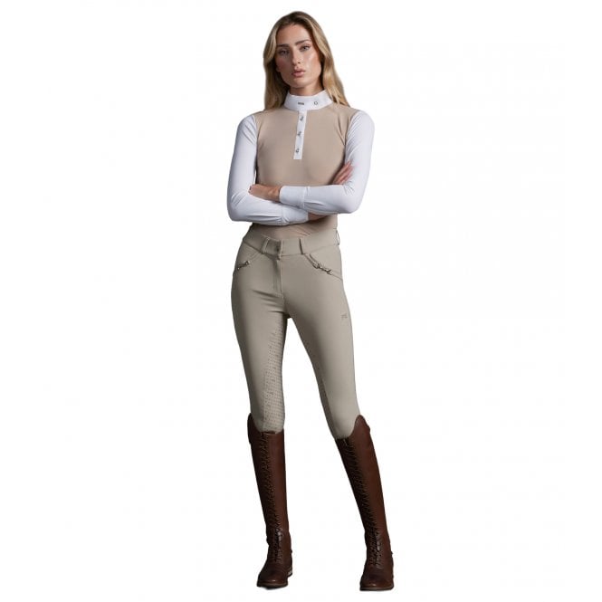 Premier Equine  Filetto Womens Gel Full Seat Riding Breeches - Beige