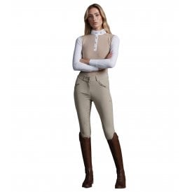 Premier Equine Filetto Womens Gel Full Seat Riding Breeches - Beige