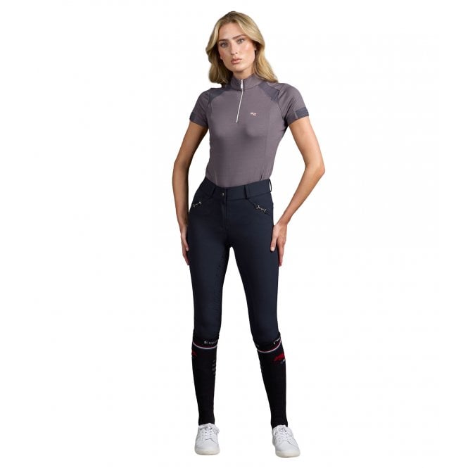 Premier Equine  Filetto Womens Gel Full Seat Riding Breeches - Navy Blue