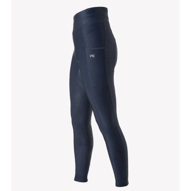 Premier Equine  Hattina Womens Full Seat Gel Riding Tights - Navy Blue
