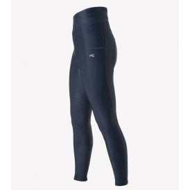 Premier Equine Hattina Womens Full Seat Gel Riding Tights - Navy Blue