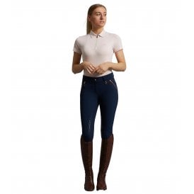 Premier Equine Milliania Womens Full Seat Gel Riding Breeches - Navy Blue