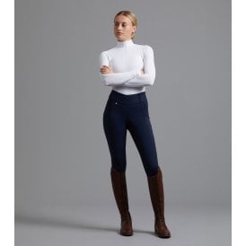 Premier Equine Mirillo Ladies Full Seat Riding Tights - Navy Blue