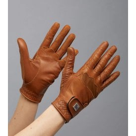 Premier Equine Mizar Ladies Leather Riding Gloves - Tan