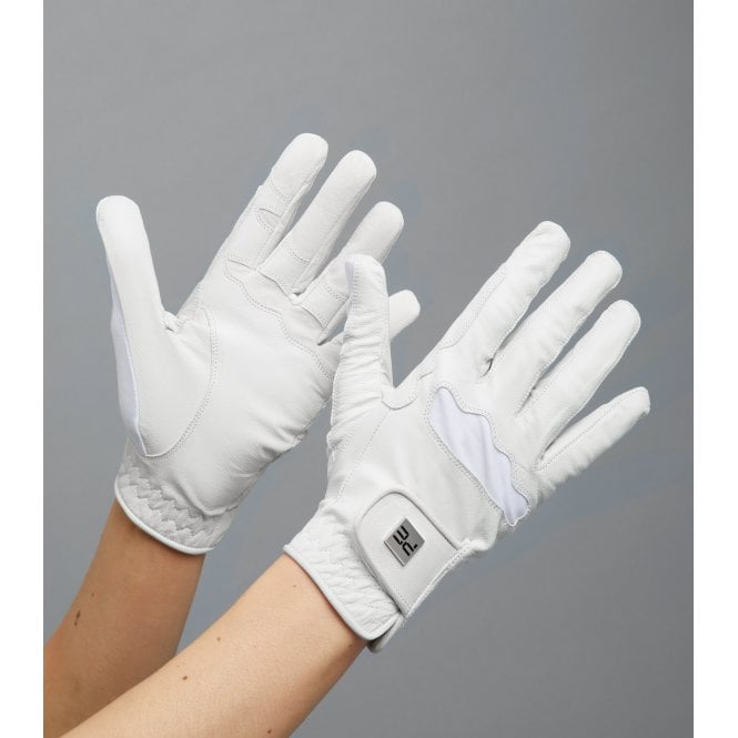Premier Equine  Mizar Ladies Leather Riding Gloves - White