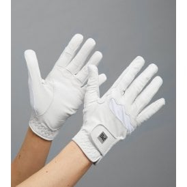 Premier Equine Mizar Ladies Leather Riding Gloves - White