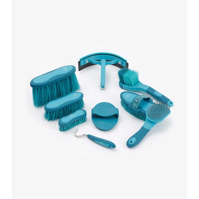 Premier Equine  Soft-Touch Grooming Kit Set - Med Blue & Peacock