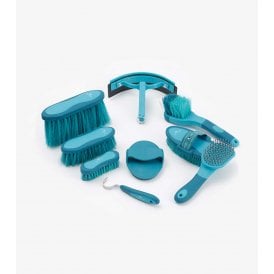 Premier Equine Soft-Touch Grooming Kit Set - Med Blue & Peacock