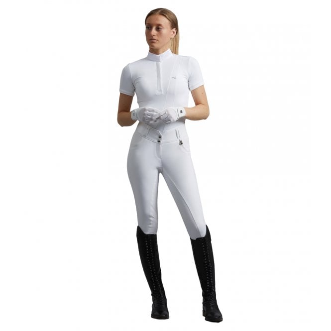 Premier Equine  Sophia Ladies Full Seat High Waist Competition Riding Breeches - White
