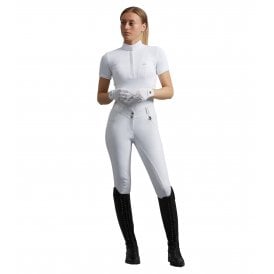 Premier Equine Sophia Ladies Full Seat High Waist Competition Riding Breeches - White