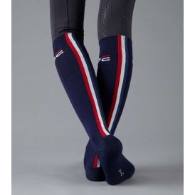 Premier Equine Sports Highlight Riding Socks - Navy Blue
