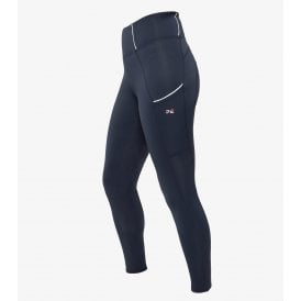 Premier Equine Tenere Ladies Full Seat Gel Riding Tights - Navy Blue