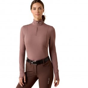 Ariat Gridwork 2.0 Womens 1/4 Zip Baselayer - Twilight Mauve