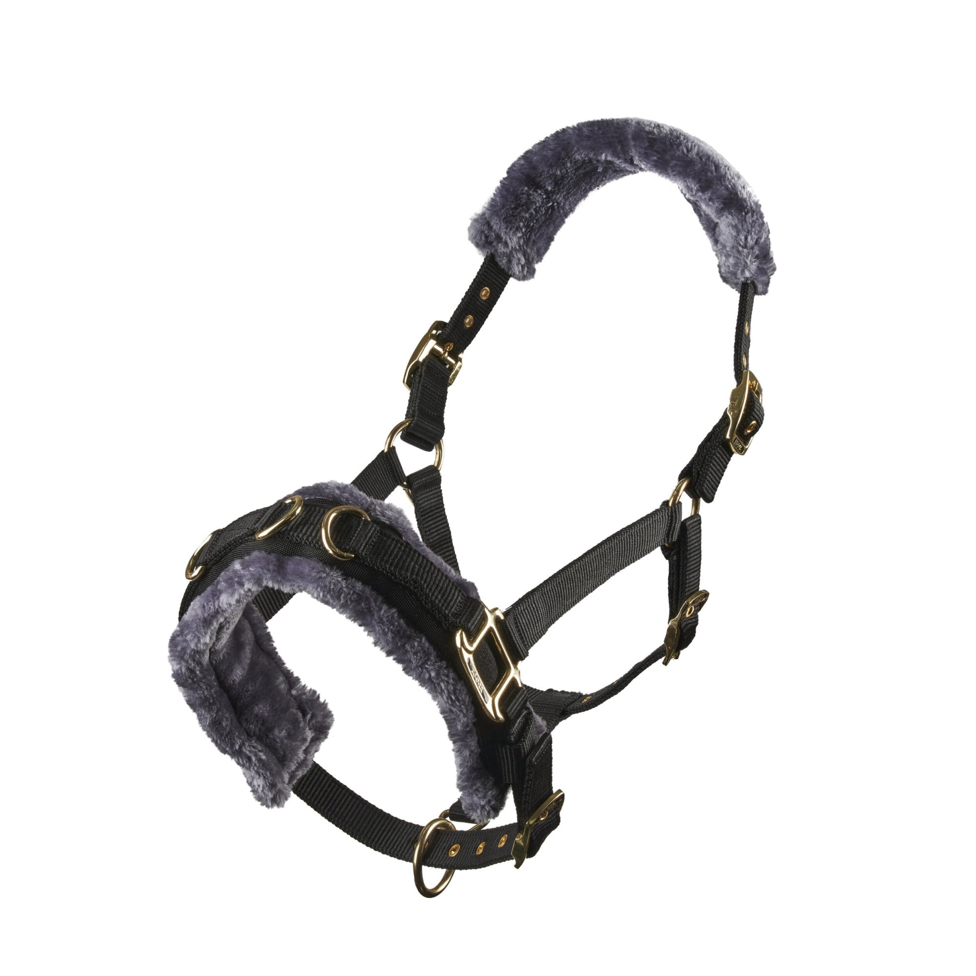 Shires Fleece Lined Lunge Cavesson - Black | Equestrian | Adjustable